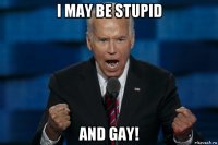 i may be stupid and gay!