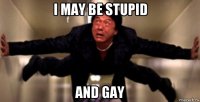 i may be stupid and gay