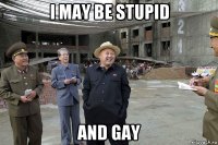 i may be stupid and gay