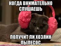 когда внимательно слушаешь получит ли хозяин пылесос