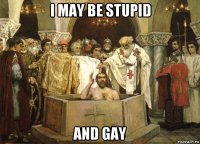 i may be stupid and gay