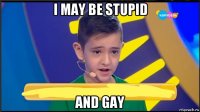 i may be stupid and gay