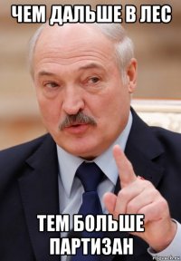 чем дальше в лес тем больше партизан