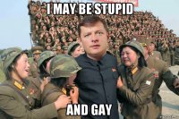 i may be stupid and gay