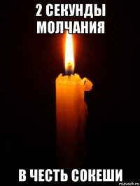 2 секунды молчания в честь сокеши