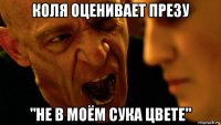 коля оценивает презу "не в моём сука цвете"