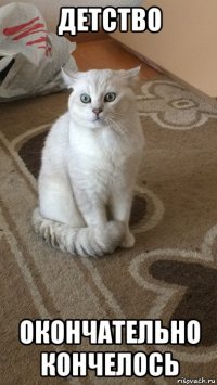 детство окончательно кончелось