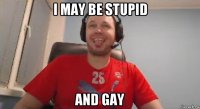 i may be stupid and gay
