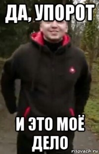 да, упорот и это моё дело