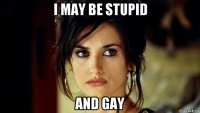 i may be stupid and gay