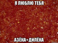 я люблю тебя азёка+дилёка