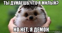ты думаешь что я милый? но нет, я демон