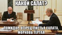 какой салат? помидор, огурец, листья салата, морковь тёртая