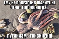 ему не повезло: в шарите не лечат головоногих... путинизм - токсичен!!!