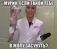 мурик, если такой тебе в жопу засунуть?