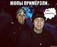 жопы примёрзли 