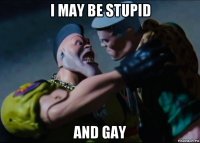 i may be stupid and gay