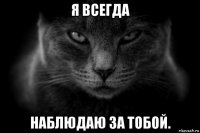 я всегда наблюдаю за тобой.