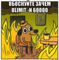обоснуйте зачем ulimit -n 60000 