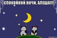 спокойной ночи, алеша!!! 
