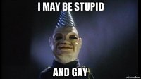i may be stupid and gay