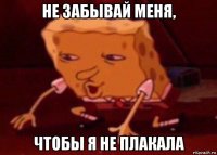 не забывай меня, чтобы я не плакала