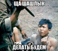 ща шашлык делать будем