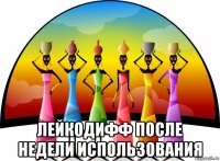  лейкодифф после недели использования