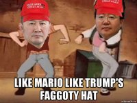  like mario like trump's faggoty hat
