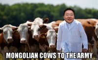  mongolian cows to the army