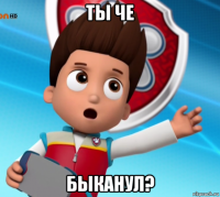 ты че быканул?