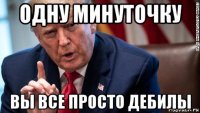одну минуточку вы все просто дебилы