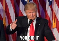  you did it