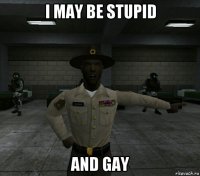 i may be stupid and gay