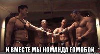  и вместе мы команда гомобои