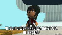  че зырышь? никогда натурала не видел?