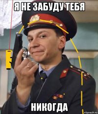 я не забуду тебя никогда