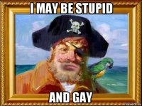 i may be stupid and gay