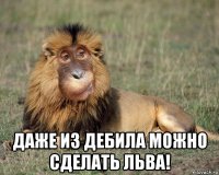  даже из дебила можно сделать льва!