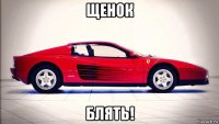 щенок блять!