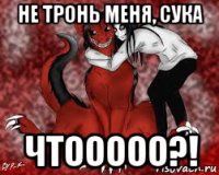 не тронь меня, сука чтооооо?!