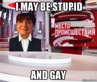 i may be stupid and gay