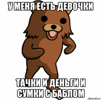 у меня есть девочки тачки и деньги и сумки с баблом