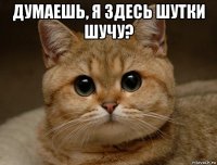 думаешь, я здесь шутки шучу? 