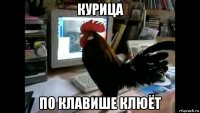 курица по клавише клюёт