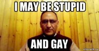 i may be stupid and gay
