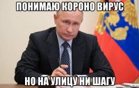 понимаю короно вирус но на улицу ни шагу
