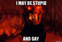 i may be stupid and gay