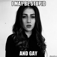 i may be stupid and gay