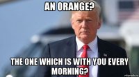 an orange? the one which is with you every morning?